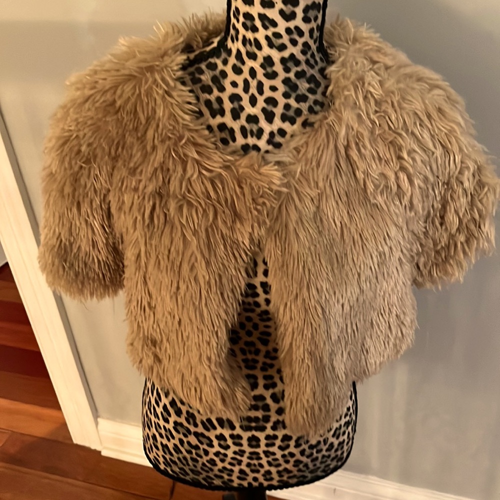 Short Beige Jacket -Pairs great with dressy camis Size medium, very soft